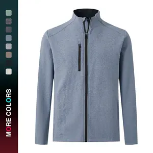 MAELREG Mens Winter Jacket Performance Thermal Stand Collar Full Zip Textured Insulated Casual Jacket with 5 Pockets