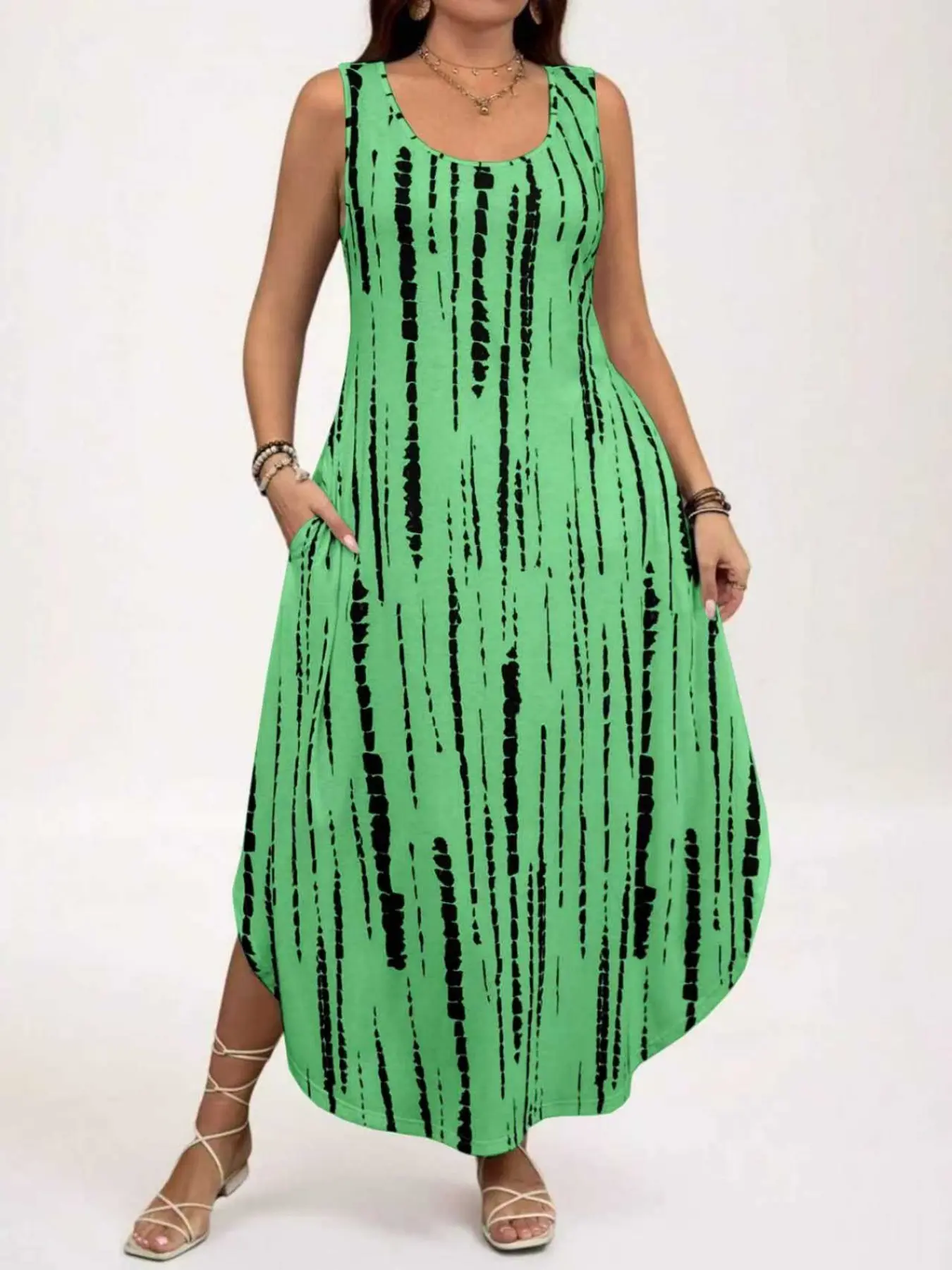 Juicy Exclusive Summer New Arrival Dress, Printed Maxi Long Dress, Casual Beach Dress, European and American Style, Trendy Fashion