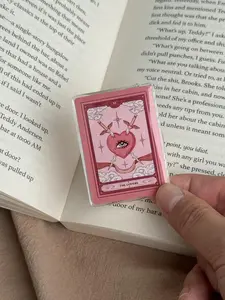 Cute Pink Tarot Lovers Card Magsafe Phone Grip - Magnetic Pop Socket & Kickstand - Aesthetic Romantic Gift for Book Lovers