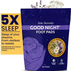 Sole Serenity Detox Foot Pads – Zeolite & Ashwagandha | Good Night, Cleansing, Stress Relief, Pain Relief Variants with Magnesium Glycinate, GABA, Valerian Root & Lavender