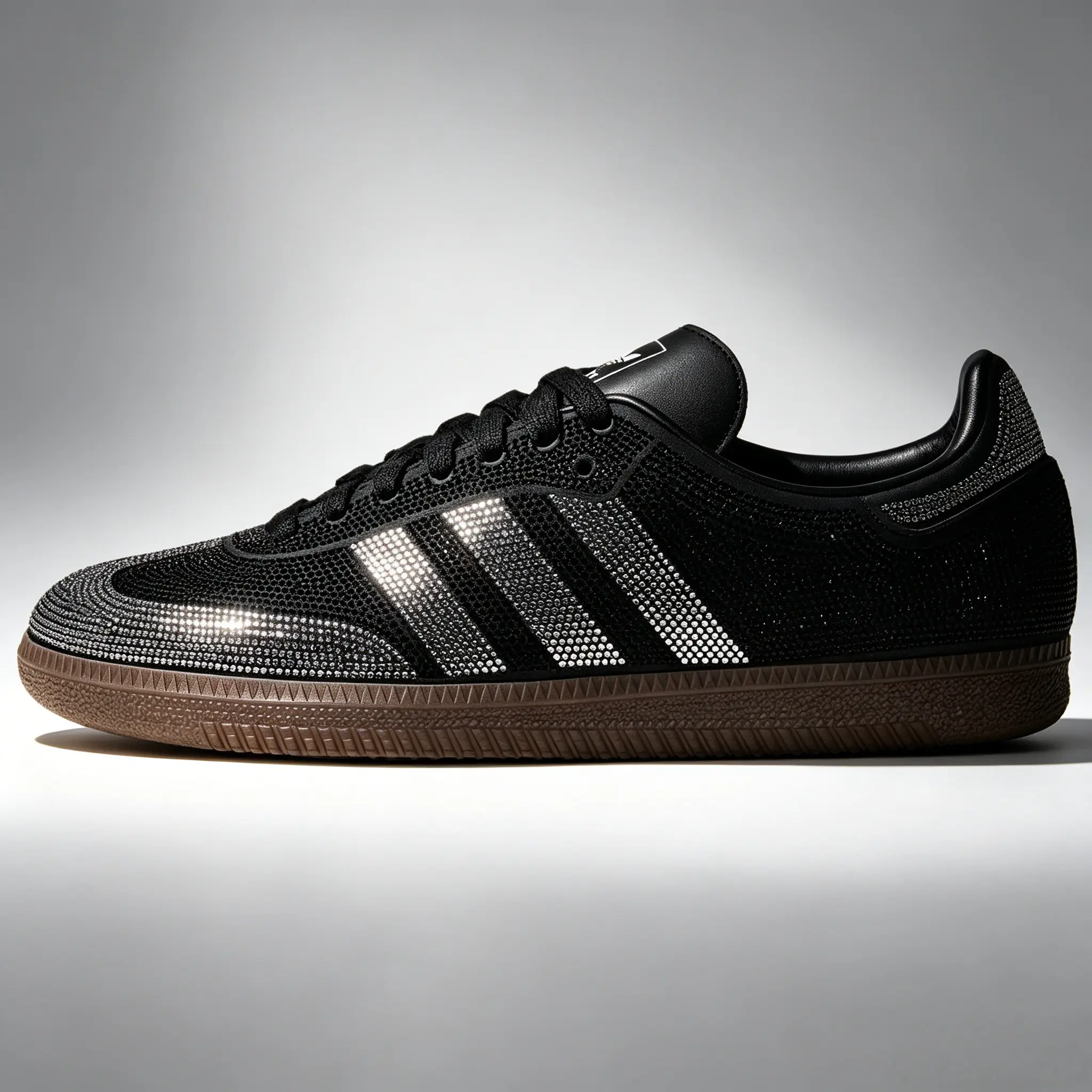 Women's adidas Samba OG Footwear - Black Silver Rhinestones Style, IH9052 Casual Walking Trainers