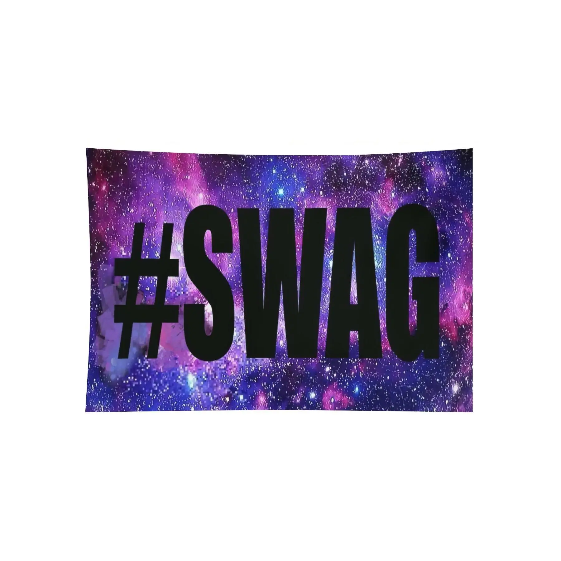 SWAG Purple Galaxy Wall Tapestry, Y2K Space Meme Cosmic Aesthetic Bedroom Dorm Gaming Room Decor