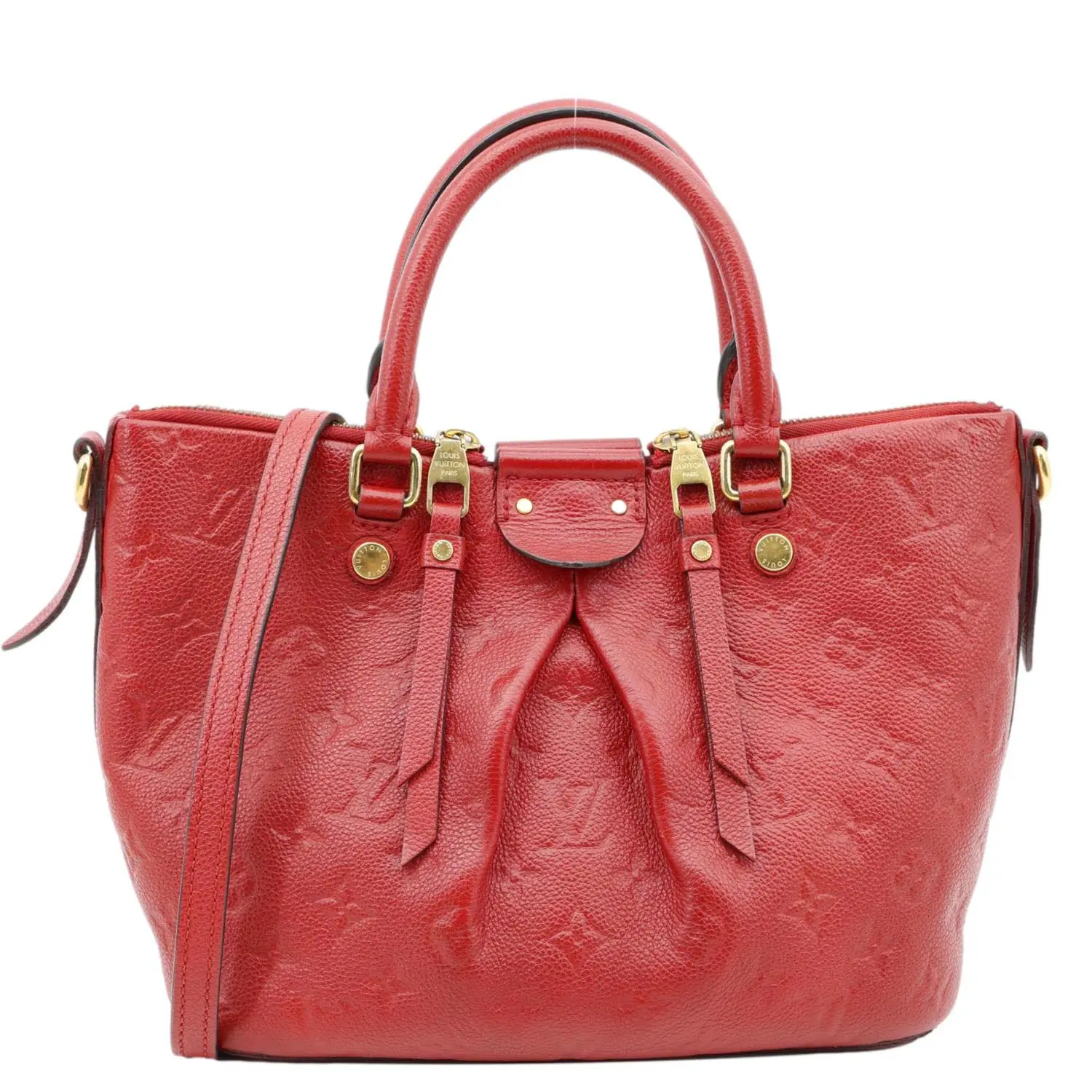 Pre-owned Louis Vuitton Monogram Empreinte Shoulder Bags Mazarine Shoulder Bag Red
