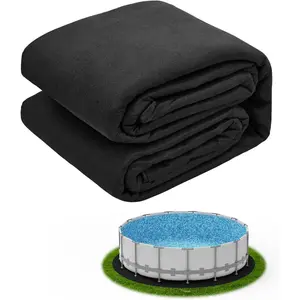 18 FT Round Pool Liner Pad for Above Ground Pool, Durable Pre-Cut Under Pool Padding, Puncture Protection and Extend Liner Life