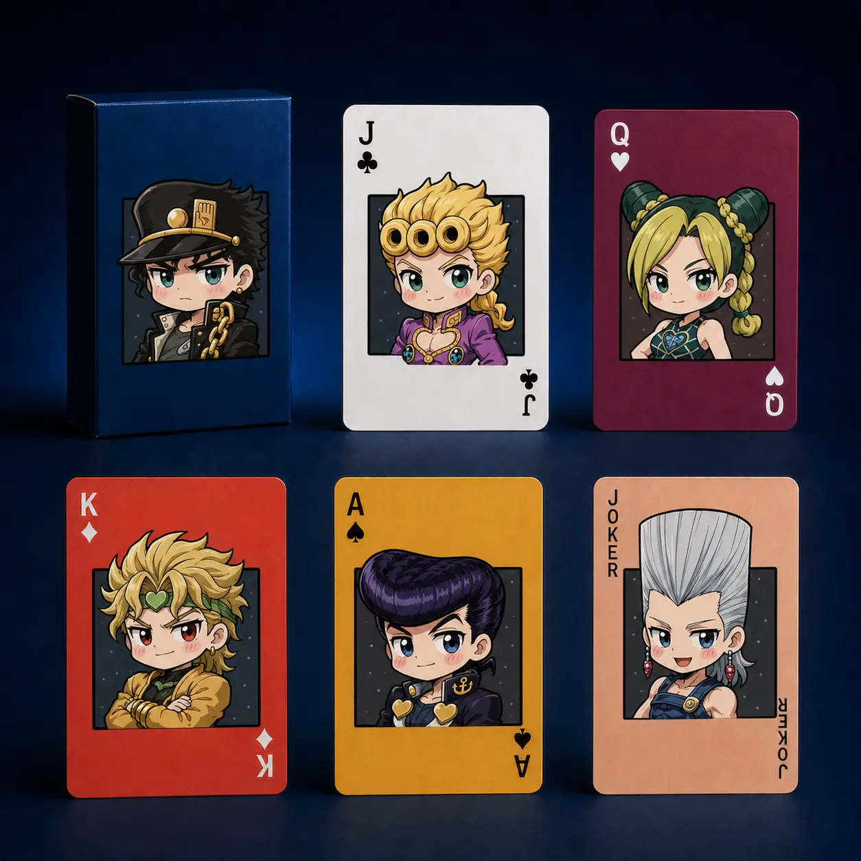 JoJo's Bizarre Adventure Playing Cards, 54-Card Poker Size Deck, Movie Collectible Gift Set For Fans