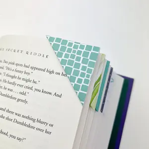 Corner Bookmarks, Paper Corner Bookmarks, Folded Corner Bookmarks