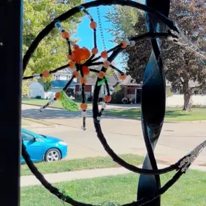 Beaded Spider Suncatchers with Natural Gemstones