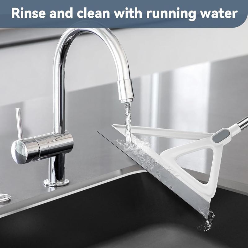 Multifunction magic broom squeegee broom for floor rubber broom silicone broom for floor cleaning magic broom sweeper for living room kitchen bathroomeasy dry the glass grey 54 inch