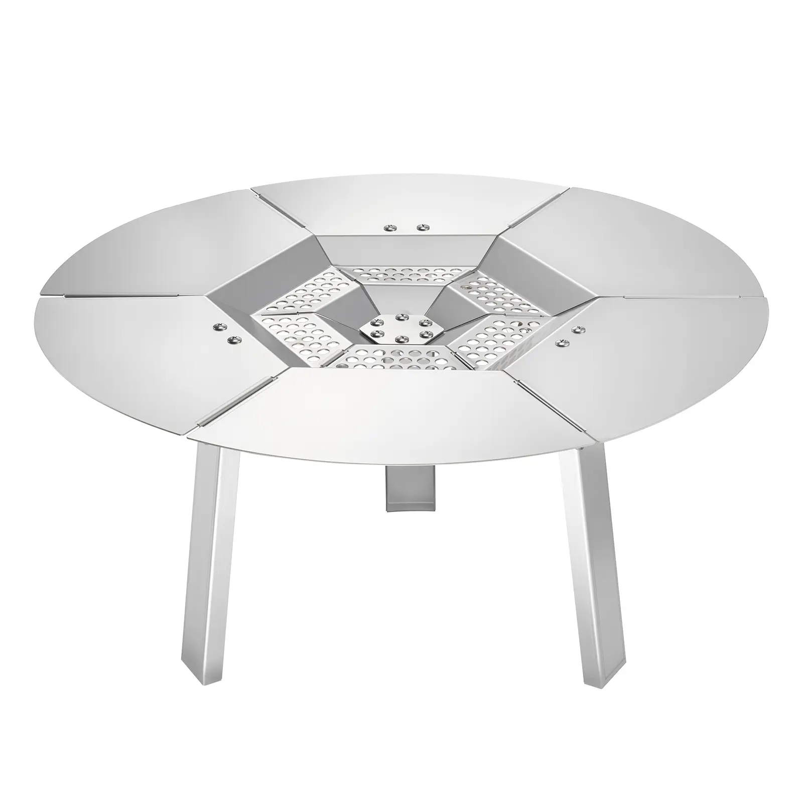 【Summerfinds】VEVOR 20-Inch Fire Pit Heat Deflector for Solo Stove Yukon304 Stainless Steel Heat DiffuserDetachable Burner CoverOutdoor & Patio Fire Pit AccessoryMetal Firepit Stove Add-On, Outdoor Fire Pit