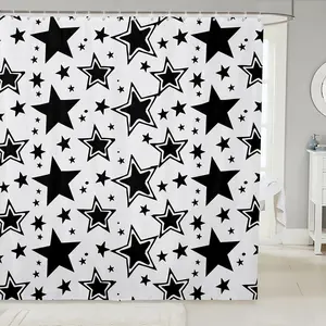 Star  Shower Curtain for Kids Boys Girls Teens Bathroom,Starry Sky Bathroom Shower Curtain Sets, Galaxy Star Pattern Fabric Shower Curtains