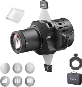 Godox SP36K Projection Attachments with 36° Lens, for Godox RS60R RS60Bi MS60R MS60BI, Compact Design with Changeable Lenses, a 360°Rotatable Body, a Wide Range of Lighting Effect