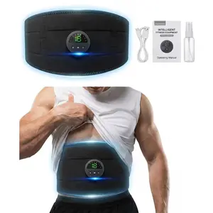 Portable Trainer USB-Charged Muscle Care Tool Waist Comfort Belt  for Women and Men - Rechargeable Abdominal Muscle Relaxation Device with LCD Display, No Gel Pads Required, for Daily Use
