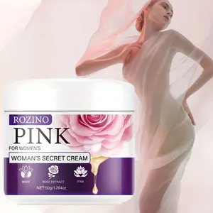 Rozino Pink Woman's  Cream Rose Extract for Pink Plump & Elastic Skin Care Delicate Texture Firming Effect 50g