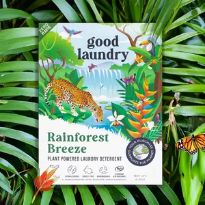 Detergent Sheets - Rainforest Breeze Scented (60 Loads) - Eco-Friendly Laundry Detergent Sheets, Hypoallergenic, No Plastic Jugs or Waste - Based in the USA