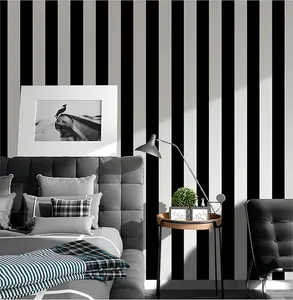 Black and White Stripe Peel and Stick Wallpaper – 118"x17.7" Self-Adhesive, Removable & Waterproof Vinyl Contact Paper for Walls, Cabinets, Shelves, and Drawers