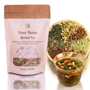 Liver Cleanse Detox Tea - GojiBerry Dandelion Chrysanthemum Milk Thistle Organic Herbal Ingredients - Liver Support | Daily Detox Beverage | 100g/pack  Caffeine Free Natural