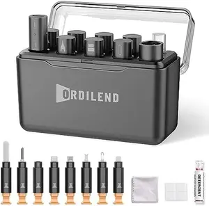 Ordilend for iPhone Cleaning Kit for Charging Port Cleaner, Cleaner Kit for AirPod Multi-Tool iPhone Cleaner Repair Lightning Cable for iPad Connector Airpod Speaker Compact Portable with Storage Case