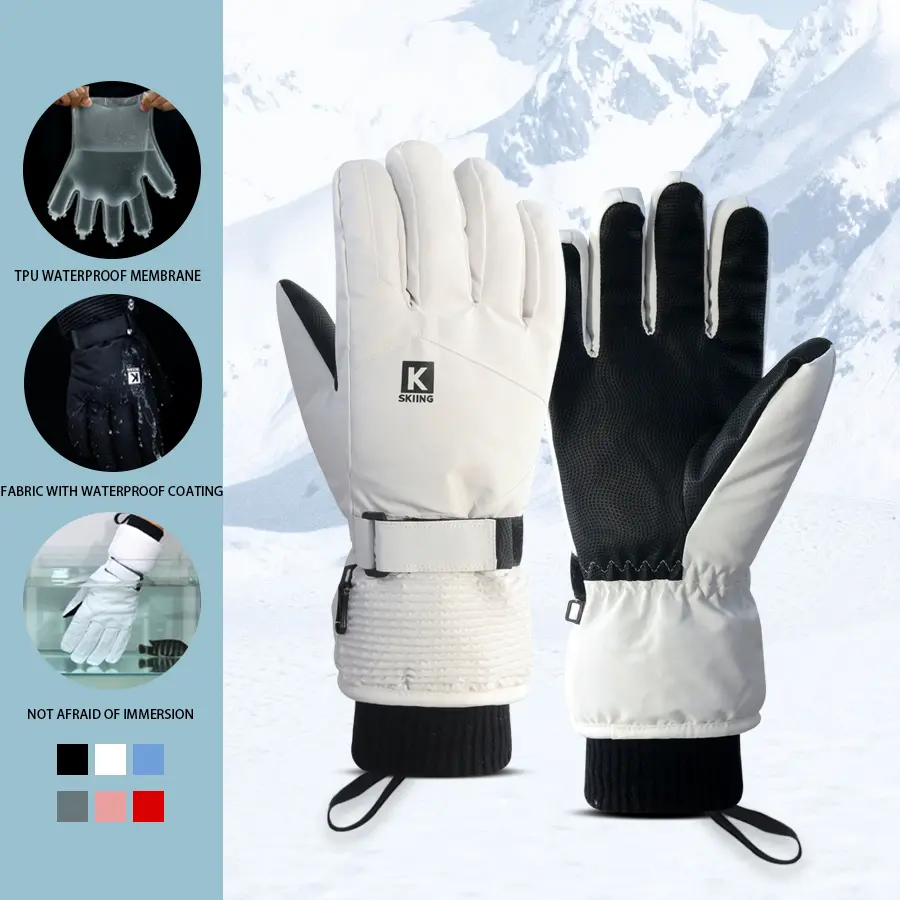 Unisex Winter Warm Waterproof Ski Gloves - Windproof Touchscreen Gloves for Snowboarding, Cycling