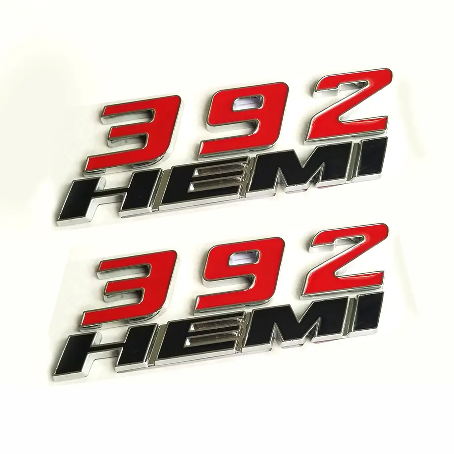 Hood Side Emblem Badges for 2011-2023 Dodge Charger, Dodge Challenger 392 HEMI - Car Exterior Accessory Stickers