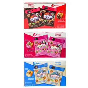 Hello Panda Chocolate Strawberry & Vanilla Bite-sized Cookies with Rich Chocolate Crème Filling Perfect for Snacks & Chocolate Lovers