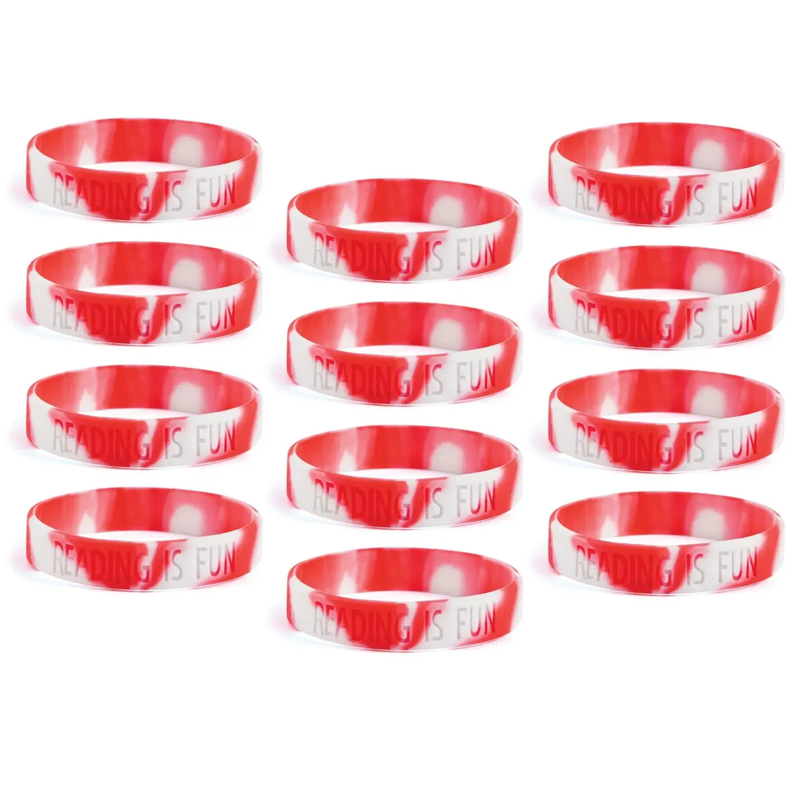 Mega Bulk 144 Pc. Reading Is Fun Rubber Bracelets