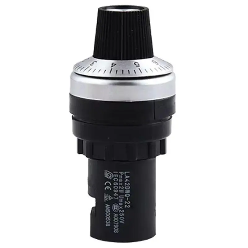2 Pack LA42DWQ 10K Ohm Potentiometers for Compatible Variable Frequency Converters, Speed Regulation Control Components for Matching Drive Panels, Replacement Electrical Accessories for Workshop Equipment and Control Projects