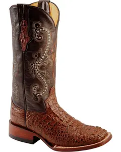 Ferrini Women's Rusty Caiman Print Western Boot Broad Square Toe - 9039323