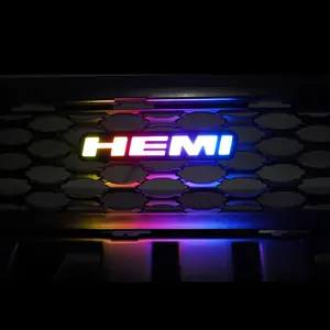 Hemi RGB Flow Series LED Grille Emblem Badge Bluetooth App Controlled For Dodge Charger/Challenger/Durango/Magnum/Chrysler 300