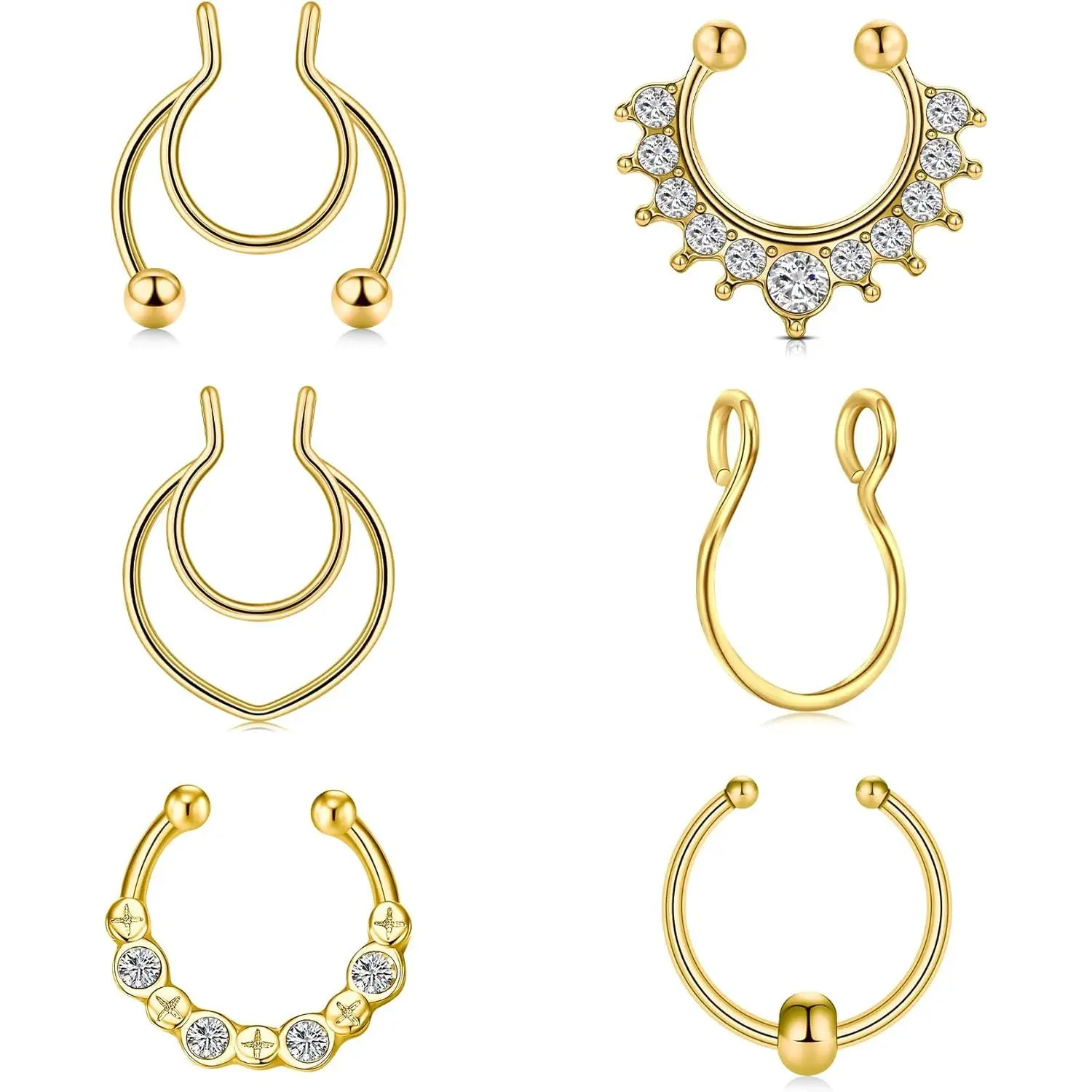Fake Septum Ring Fake Septum Piercing Faux Septum Nose Rings Fake Nose Ring Septum Fake Septum Nose Ring Clip On Septum Nose Ring Faux Septum Piercing Fake Septum Hoop Fake Septum Jewelry