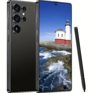 S25 Ultra Unlocked Smartphone - 8GB RAM + 256GB Storage, 17.27cm FHD+ Display, 13MP Front & 50MP Rear Camera, 6800mAh Battery, Dual SIM, GPS, Built-in Stylus, Earphones, Case & Screen Protector Included, Type-C Charging, Ideal Gift for Holi