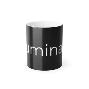 Color-Changing Mug — 'luminate' Minimal Black & White Heat Reveal, 11oz