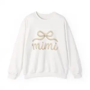 Mimi Crewneck Sweatshirt – Cozy Cream 'mimi' Script with Bow