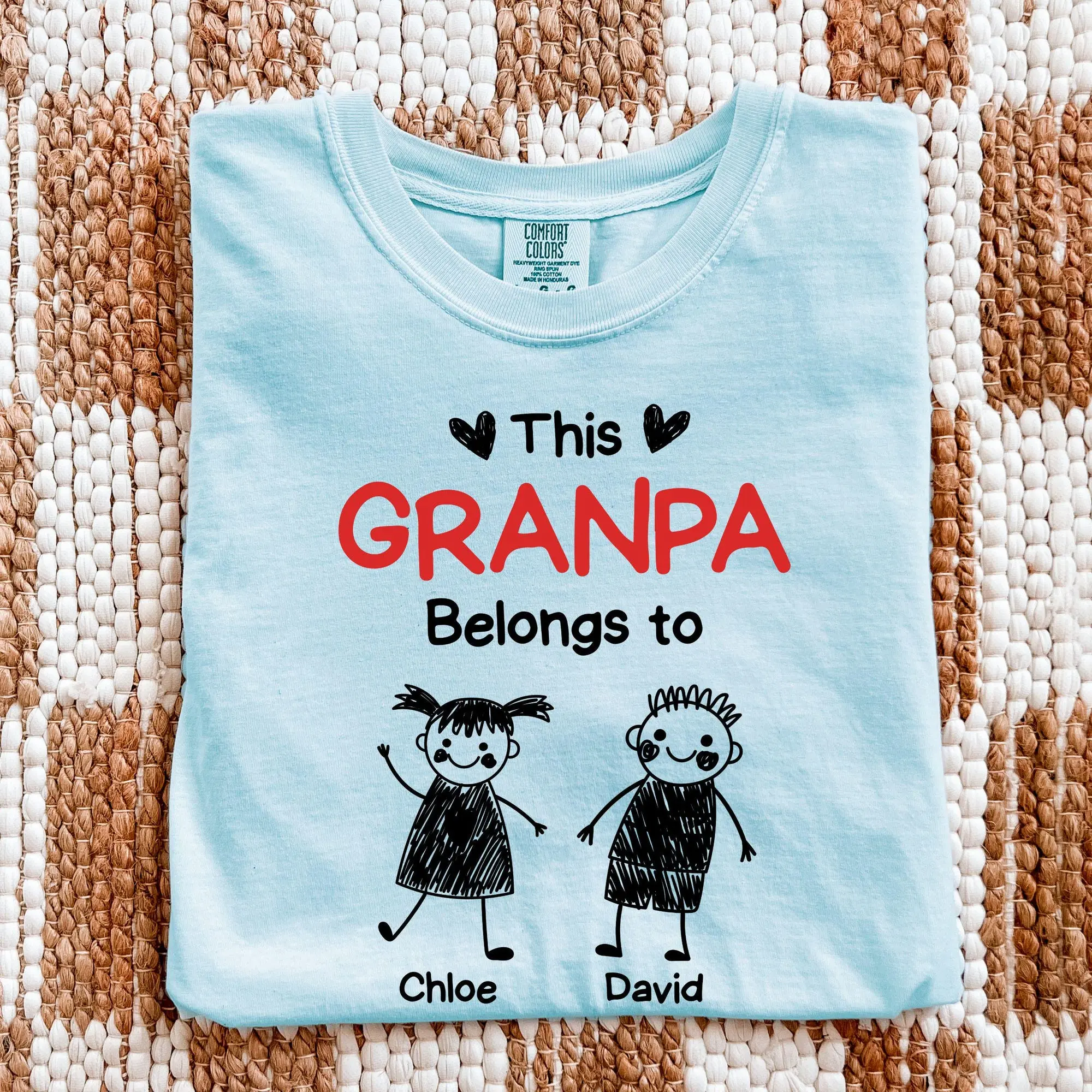 Comfort Colors Custom Christmas Shirt, Personalized Family Name Tee for Mama Papa Grandma Grandpa, Matching Holiday Outfit, Funny Xmas Gift