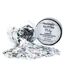 Makerflo Mickey Glitter - 1 oz Jar, Art Supplies
