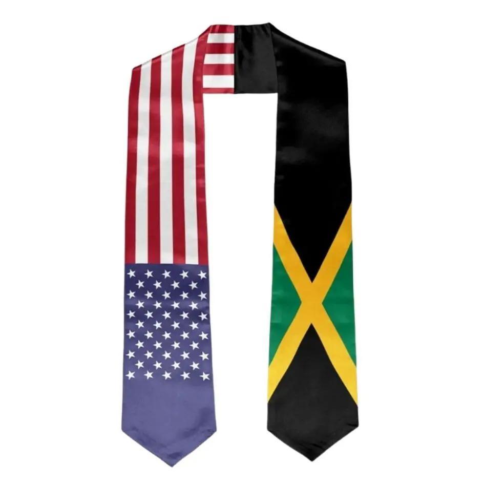 National Flag Graduation Stole Sash – Unisex Graduation Stole, Cultural Pride Graduation Gift for High School College Ceremony