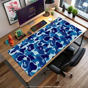 Bapee Camo Mouse Pad, Blue Camouflage Desk Mat, Stylish Gaming Mouse Pad