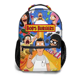 Bob's-Burgers-Backpacks for Girls, Cute School Backpack for Girls Boys, Aesthetic Bookbag for Teens, Lightweight Classic Backpack for Travel, Work, Picnic A-19