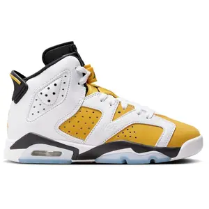 Youth Jordan 6 Retro White/Yellow Ochre-Black (384665 170) (GS)