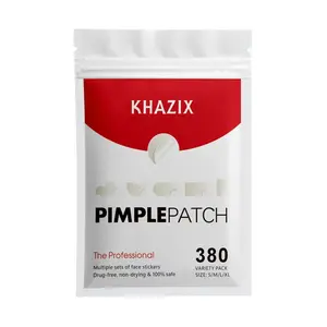 380pcs Pimple Patches for Face, Hydrocolloid Acne Patches, Zits Absorbing Stickers, Tea Tree oil & Salicylic Acid, 8 Sizes for Full Face & Body, Clear & Easy Peel Design