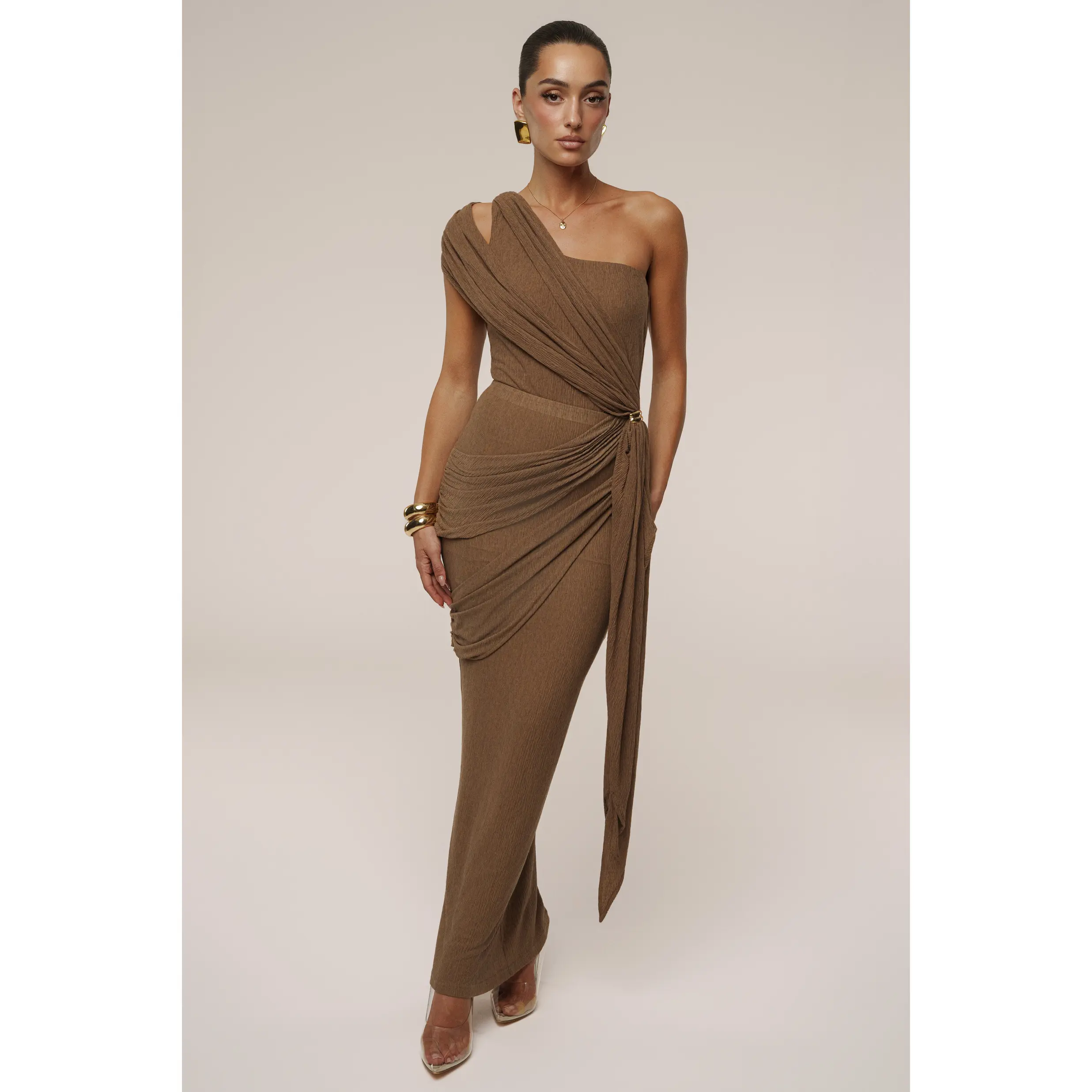 Chocolate Lovina Drape Bodysuit