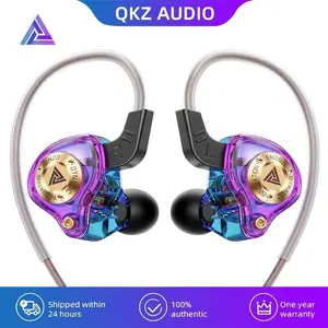 QKZ ENZ0 ANC Wired Gaming Earbuds, 8D Deep Bass, 20ms Low Latency, IPX5 Sweatproof, HD Built-in Mic, Mini Invisible Design, Audio Cable Connector, Compatible with PC and Mobile, Great for Gym, Fitness & Travel | TikTokShopCreatorPicks