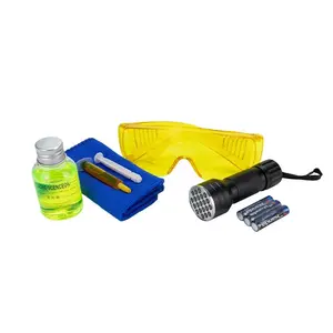 Air Conditioner UV Dye Leak Detector, Pro Auto Oil AC UV Dye Leak Test Detection Tool Kit 68 LED A/C UV Flashlight Detector with Protective Glasses