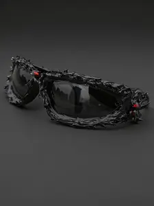 Cross Dark Decorative Glasses, New Handmade Resin Design, Fashion Eyewear for Men and Women, Party Wear, All Seasons