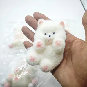 Mochi Taba Squishy New Cute Handmade Silicone Plush Funny Curly Dog Irritability Fidgeting Toys Stress Relief Soft Kawaii Gifts
