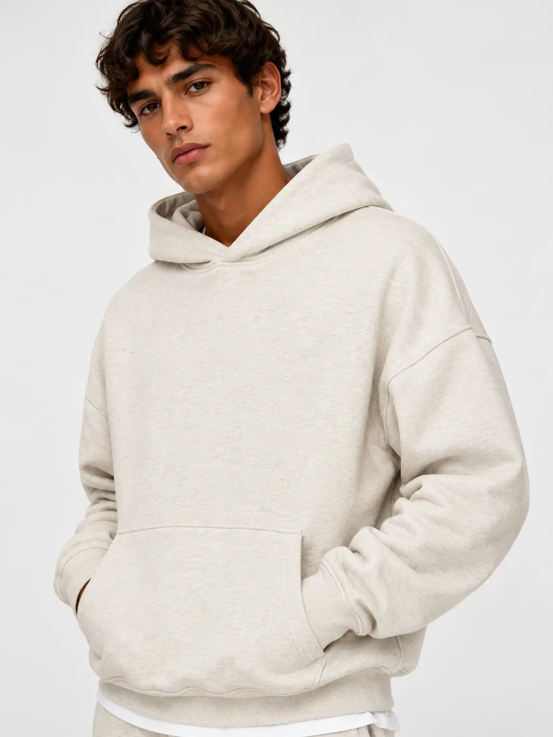 Men's Color Block Sweatshirt, Oversized Cotton Fleece Pullover with Crew Neck and Long Sleeves, Lightweight Club-Wear Top, Baggy, New Year