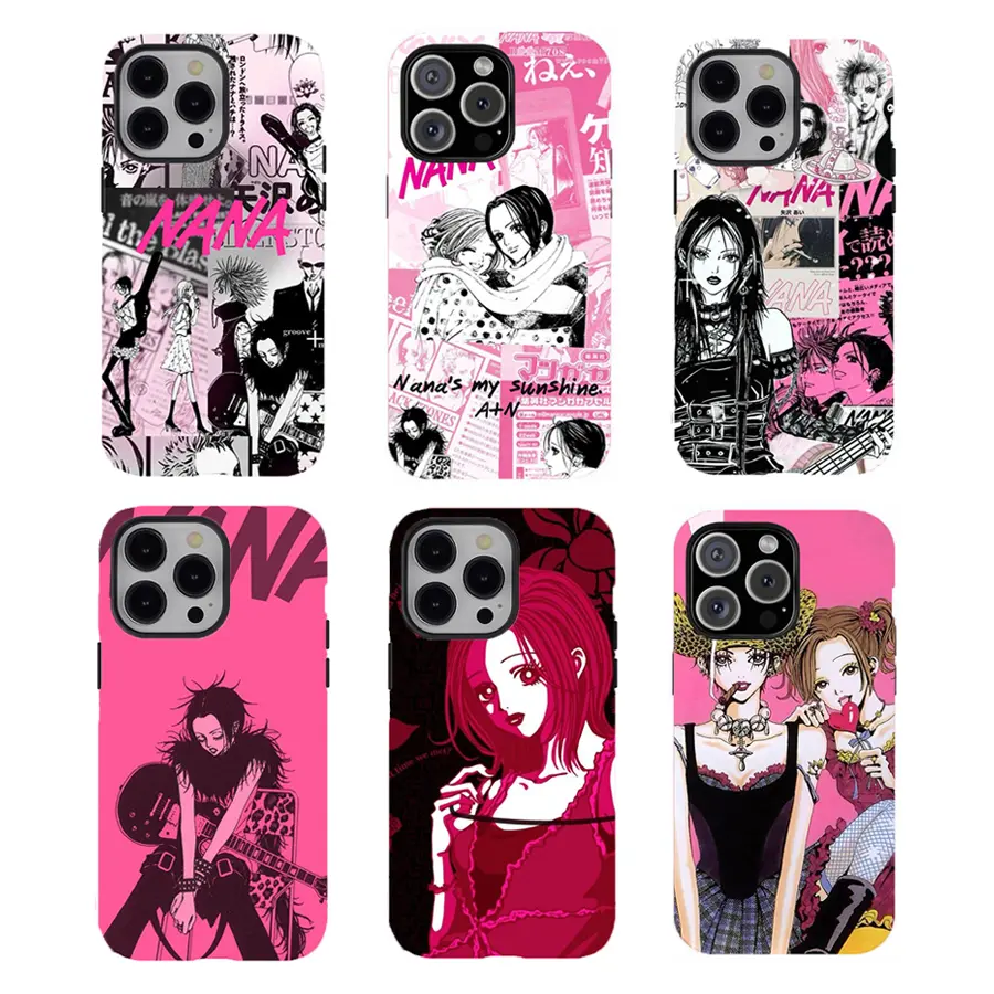 Y-Cool girl NANA Phone Case,nana × hachi Phone Case,for iPhone 16 15 14 13 12 11 17Pro Max,for Samsung S25 S24 S23 S22 Ultra,Protective Cover,give her/him a gift for Christmas and Thanksgivin