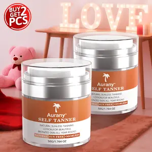 Aurany 2Pcs Sunless Lotion for Her/Him Gradual Darkening Body Lotion for Sun Outdoor Sunbathing Deep Brown Finish Bronzing Lotion Moisturizing Self-Tanning Drops for Face & Body Care
