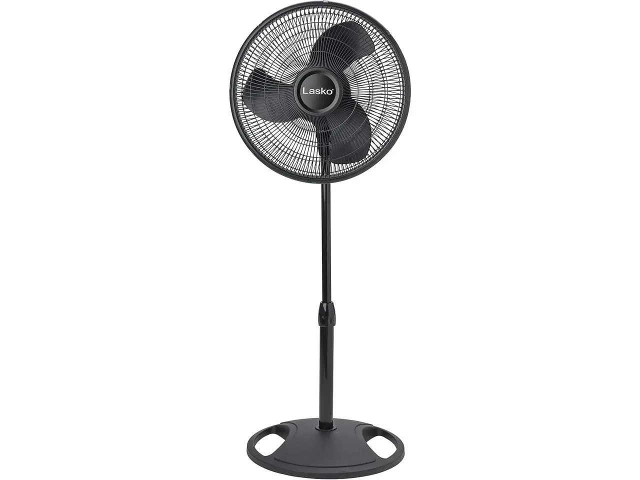 Lasko 2521 16 Inch 3-Speed Quiet Adjustable Tilting Wide-Area Oscillating Standing Pedestal Fan for Bedroom, Kitchen, Home, and Office, Black