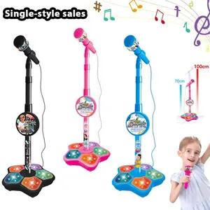 Kids Karaoke Machine with Microphone and Light Effects, Singing and Recording Toy, Portable Music Player for Home Parties, Creative Birthday Gift