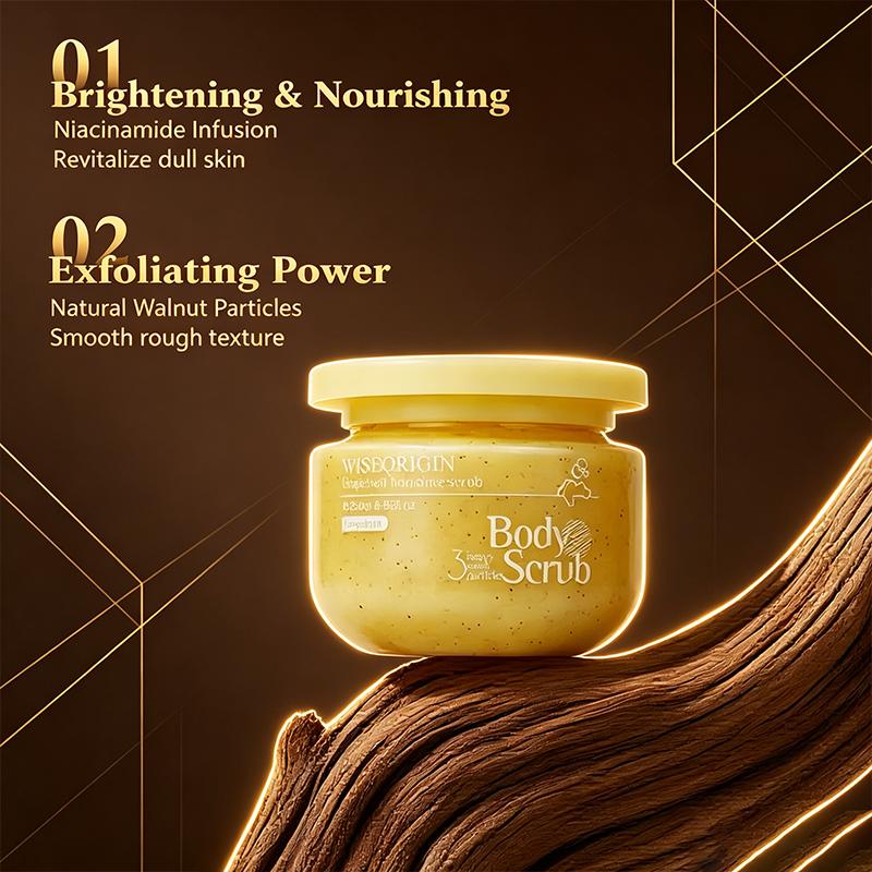 WISEORIGIN Grape & Grapefruit Fragranced Body Scrub (250g) Deep cleansing, gentle exfoliation and nourishment. Refines pores for silky smooth skin. Ideal gift for body care. Smoother